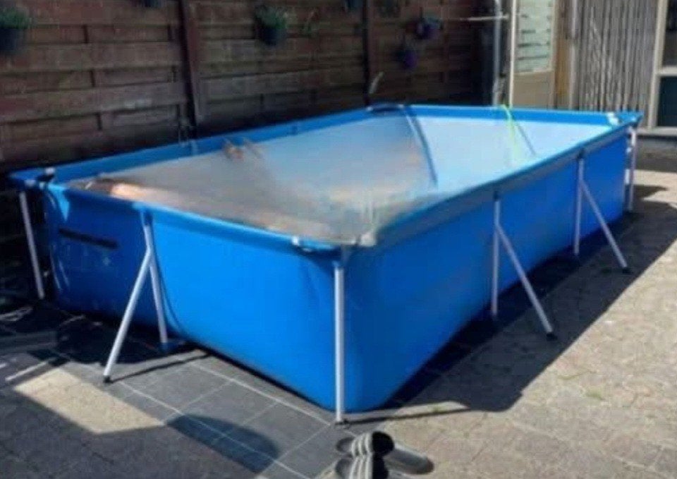 Zwembad 2x4 meter met pomp, Ophalen, Opzetzwembad, Rechthoekig, Minder dan 80 cm