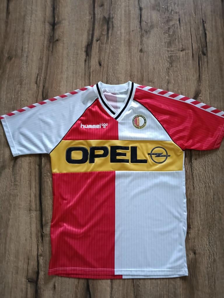Vintage Feyenoord Hummel Opel Thuisshirt (maat XL) Jaren '80, Verzenden, Maat 56/58 (XL), Rood, Voetbal