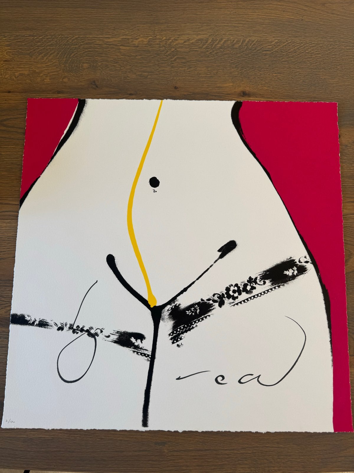 Herman Brood - Hips Rood - Originele Zeefdruk, Gelimiteerde oplage, Ophalen, Portret en Figuren, Zeefdruk
