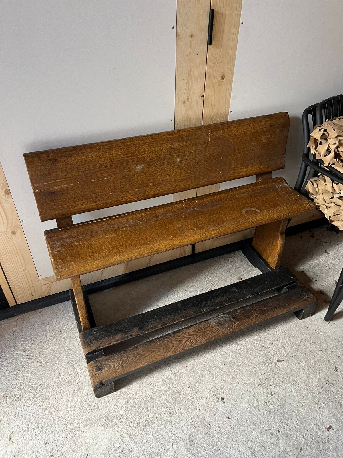 Oude schoolbank antiek brocant, Ophalen