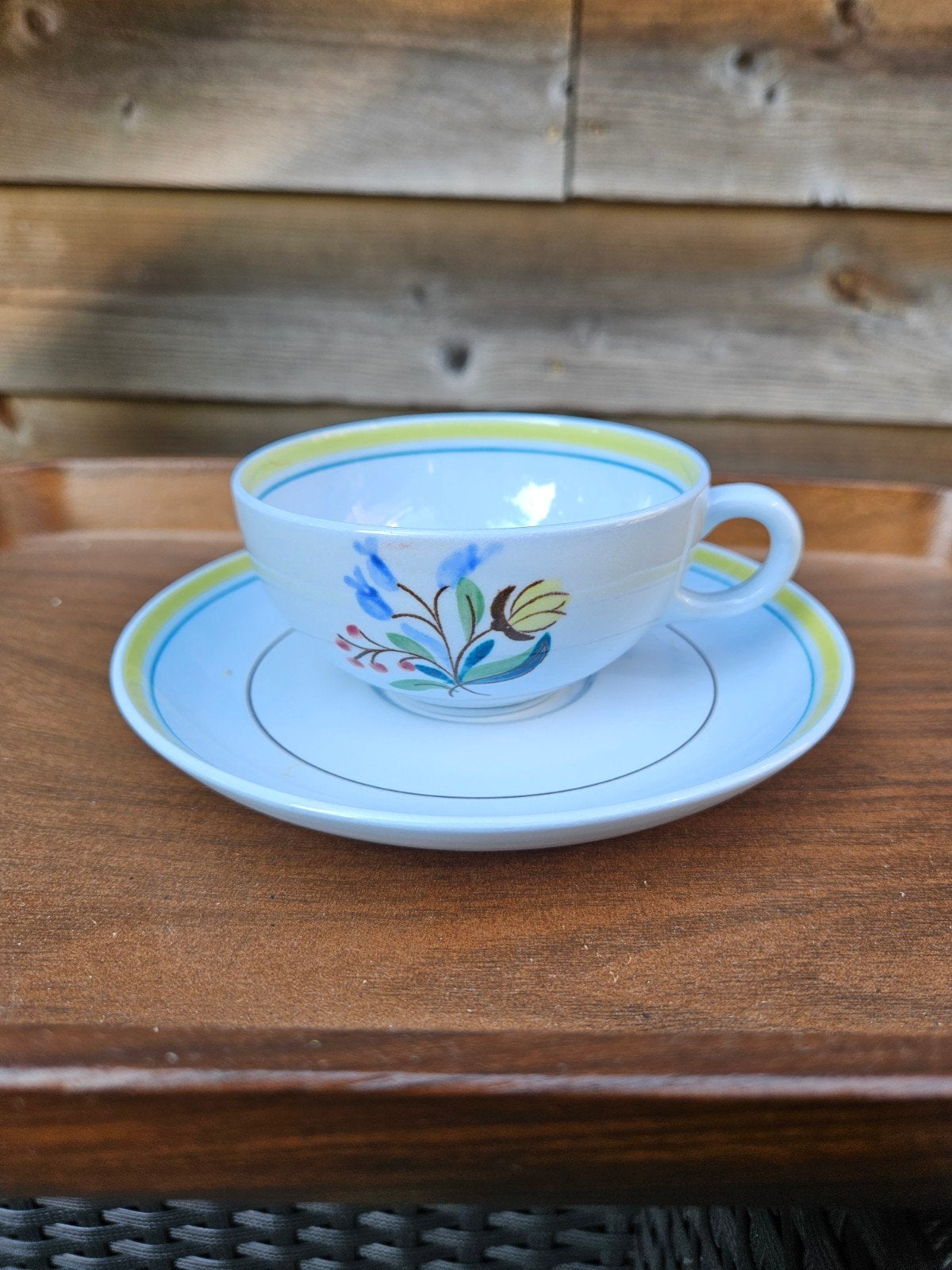 vintage set kop en schotels Petrus Regout, Antiek en Kunst, Ophalen of Verzenden