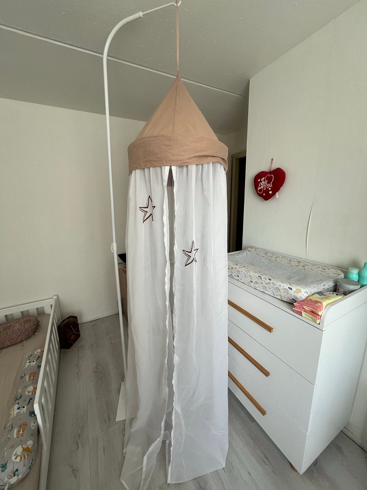 Klamboe met standaard en sterren, Kinderen en Baby's, Overige merken, Inclusief standaard, Zo goed als nieuw, Klamboe