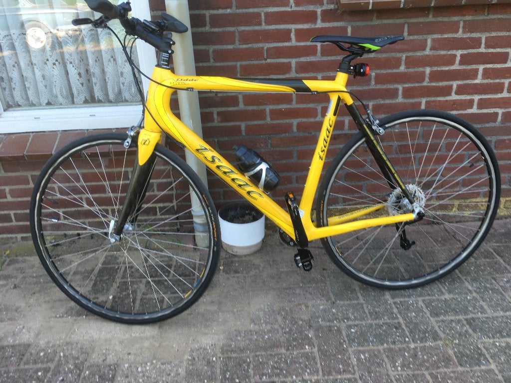 Isaac Kelvin racefiets, Gebruikt, Carbon, 10 tot 15 versnellingen, Velgrem