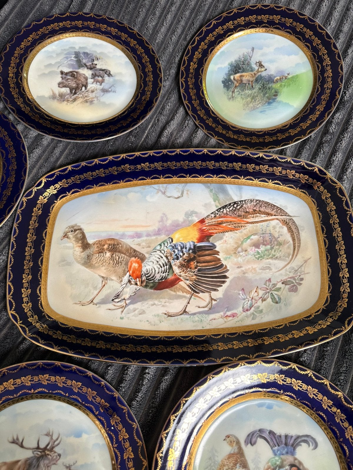 Servies Gloria Carlsbad Jachtservies - Gouddecor, Antiek en Kunst, Ophalen