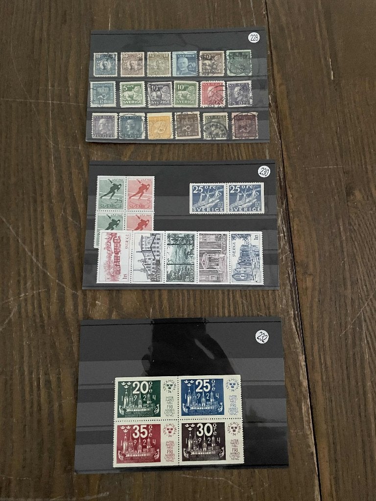 postzegels zweden postzegels kaart 228+230+232, Verzenden, Zweden