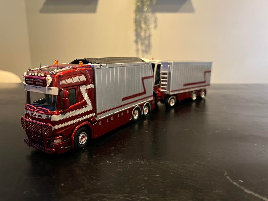 Tekno Scania G&J Van Leeuwen, Hobby en Vrije tijd, Modelauto's | 1:50, Nieuw, Bus of Vrachtwagen, Nvt, Nvt