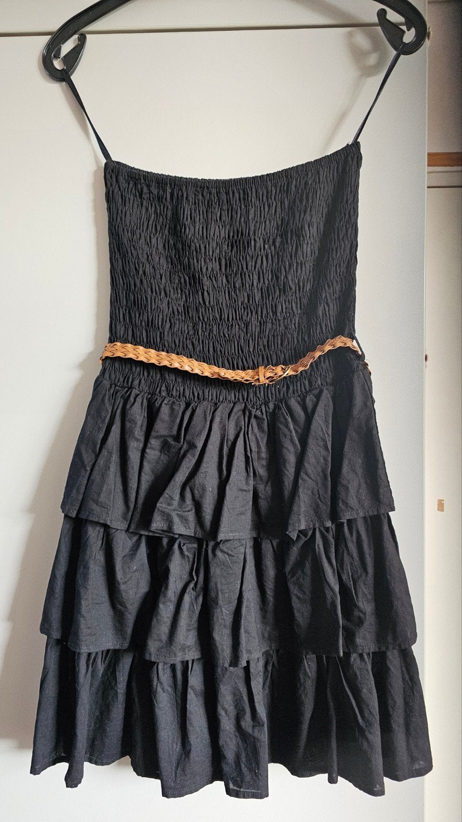 Zwart strapless jurkje met riempje - Atmosphere - mt 36, Kleding | Dames, Atmosphere, Zwart, Ophalen of Verzenden, Maat 36 (S)