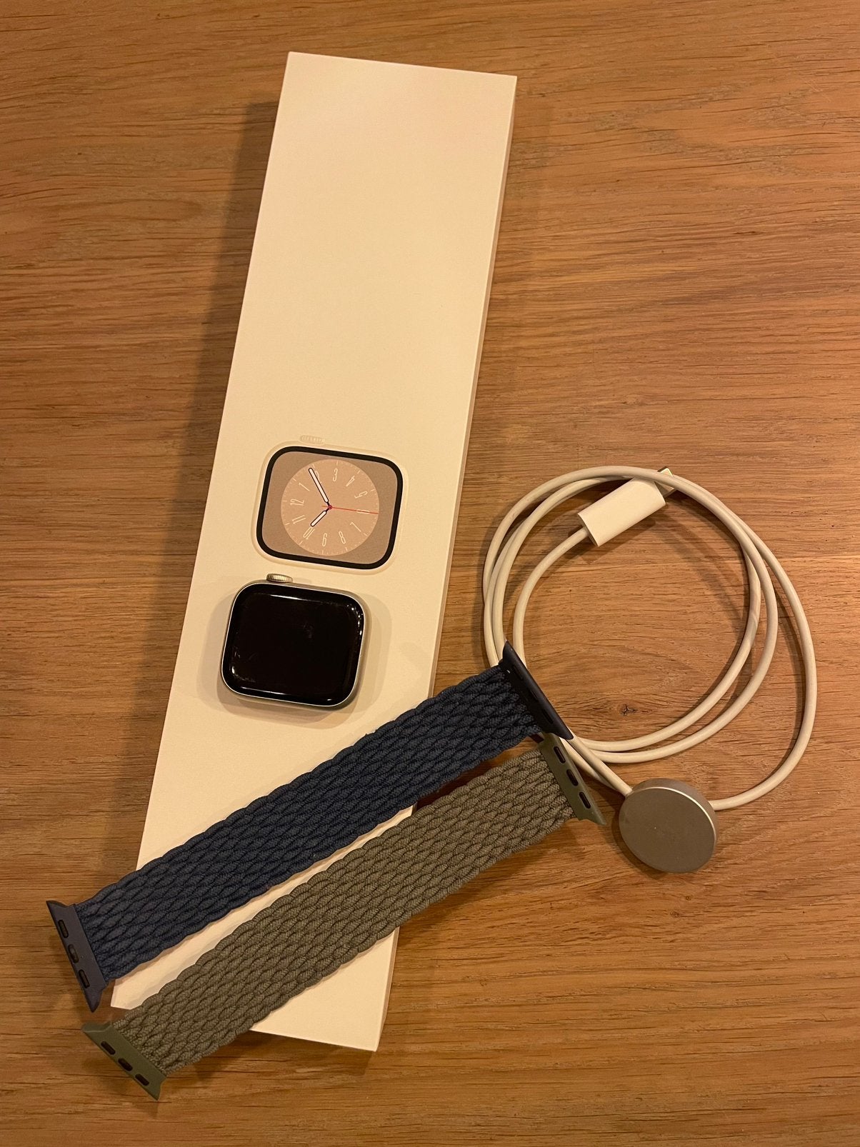 Apple watch series 8 Starlight 41 mm, Ophalen of Verzenden, Zo goed als nieuw, Zilver, IOS