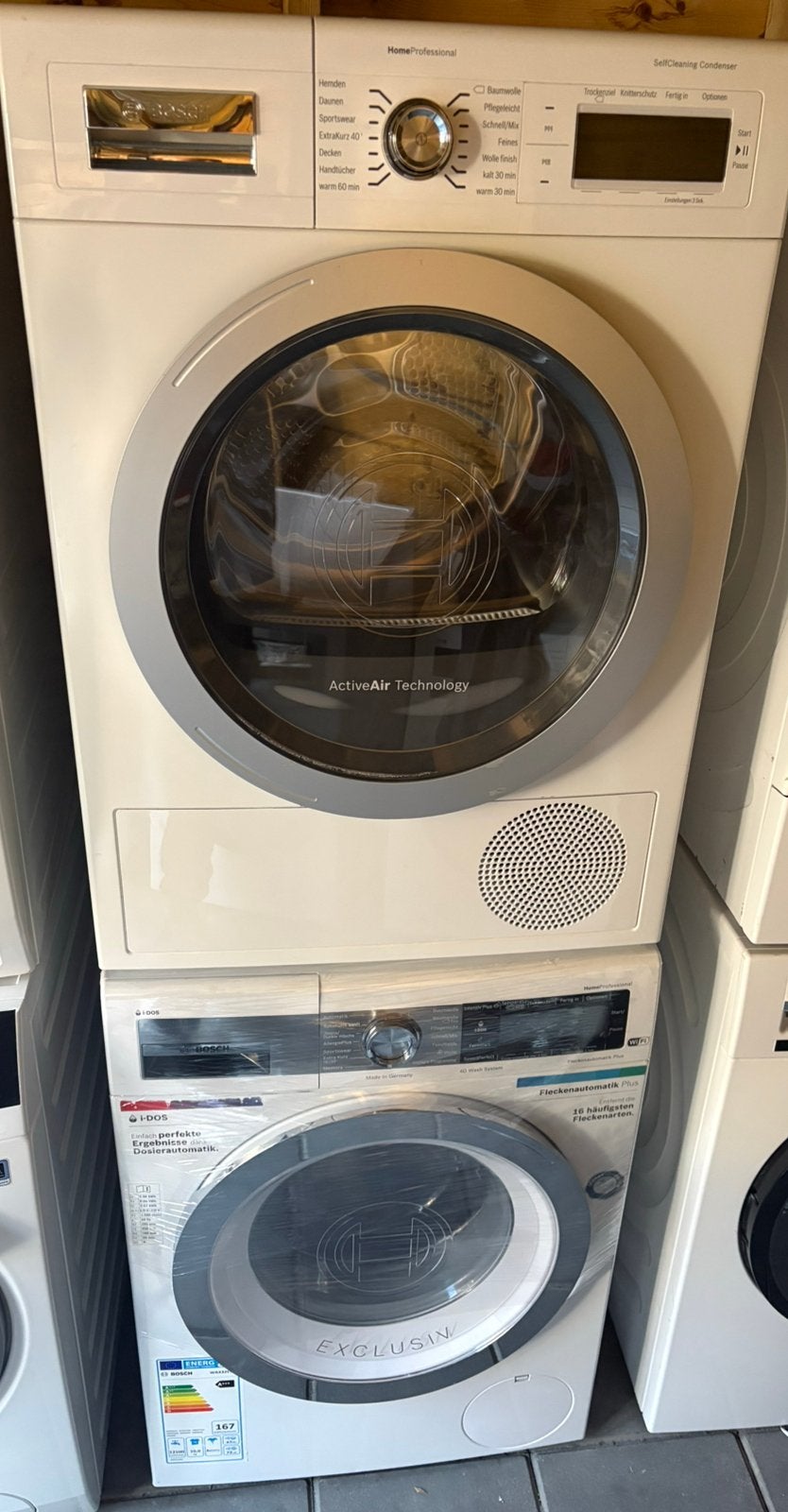 10 KG BOSCH wasmachine + warmtepompdroger 3 maand garantie