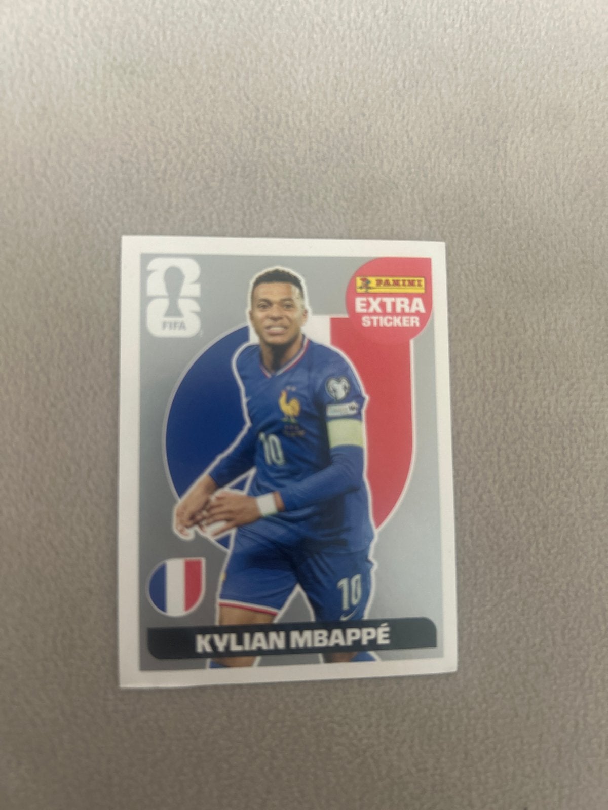 Panini FIFA World Cup 2026 Extra Sticker Kylian Mbappé, Ophalen of Verzenden, Zo goed als nieuw, Sport