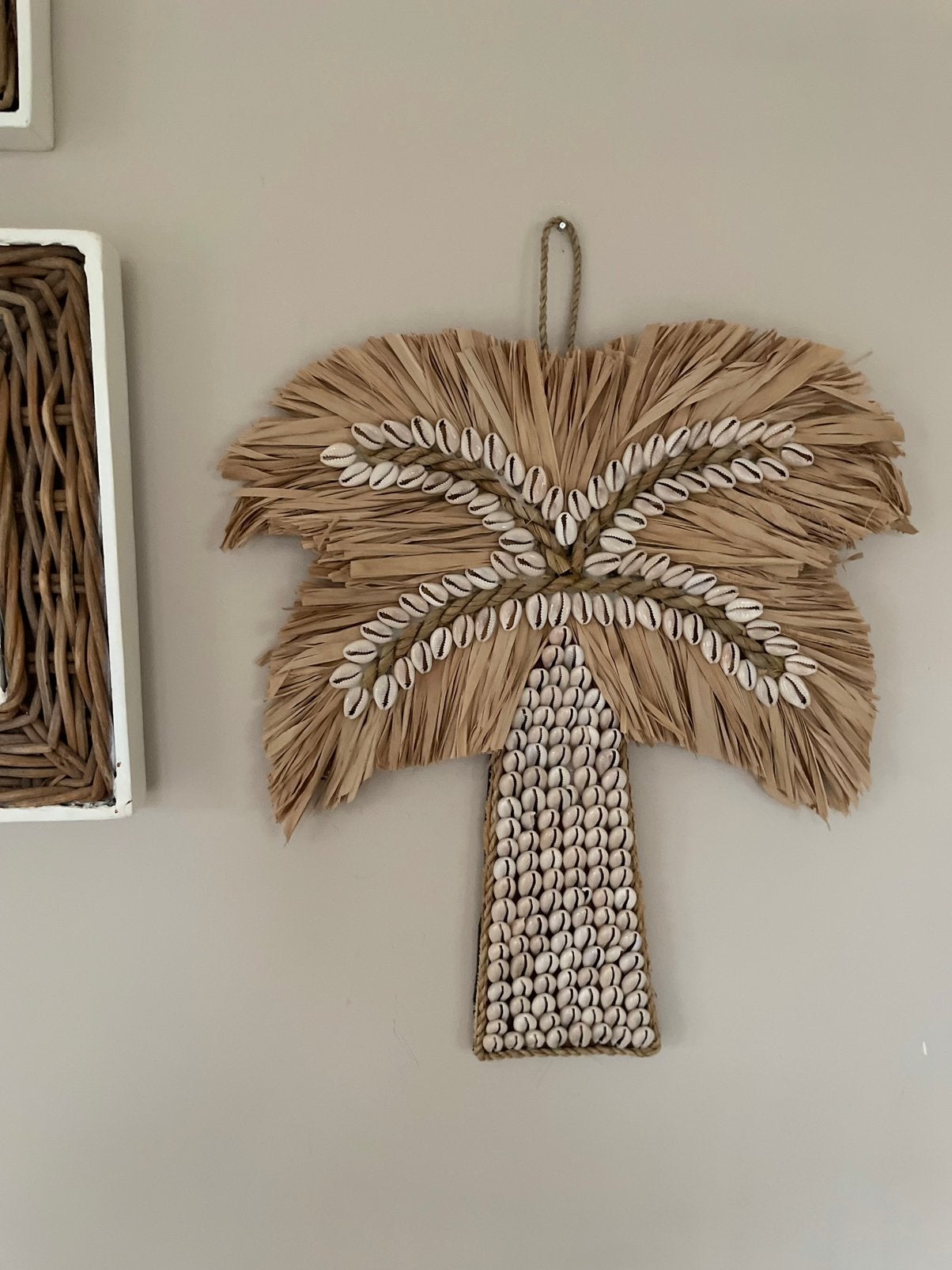 Nieuw schelpen raffia palmboom maat M, Ophalen of Verzenden, Nieuw