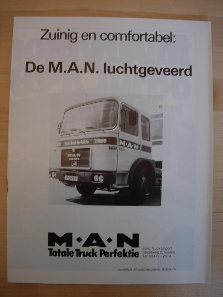 MAN Diesel 19.280 Test Brochure 1977, Boeken, Auto's | Folders en Tijdschriften, Zo goed als nieuw, Overige merken, Ophalen of Verzenden