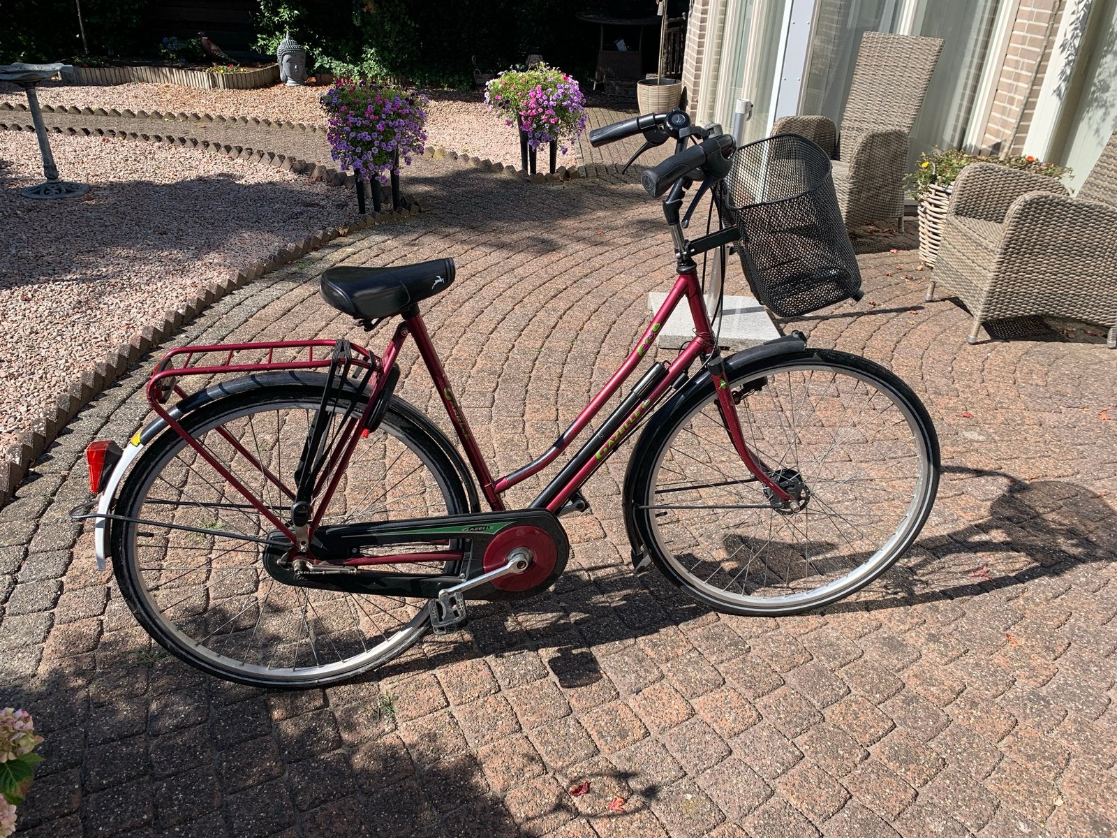 Gazelle Damesfiets met 3 versnellingen en mandje, Ophalen, Gebruikt, Gazelle, Versnellingen
