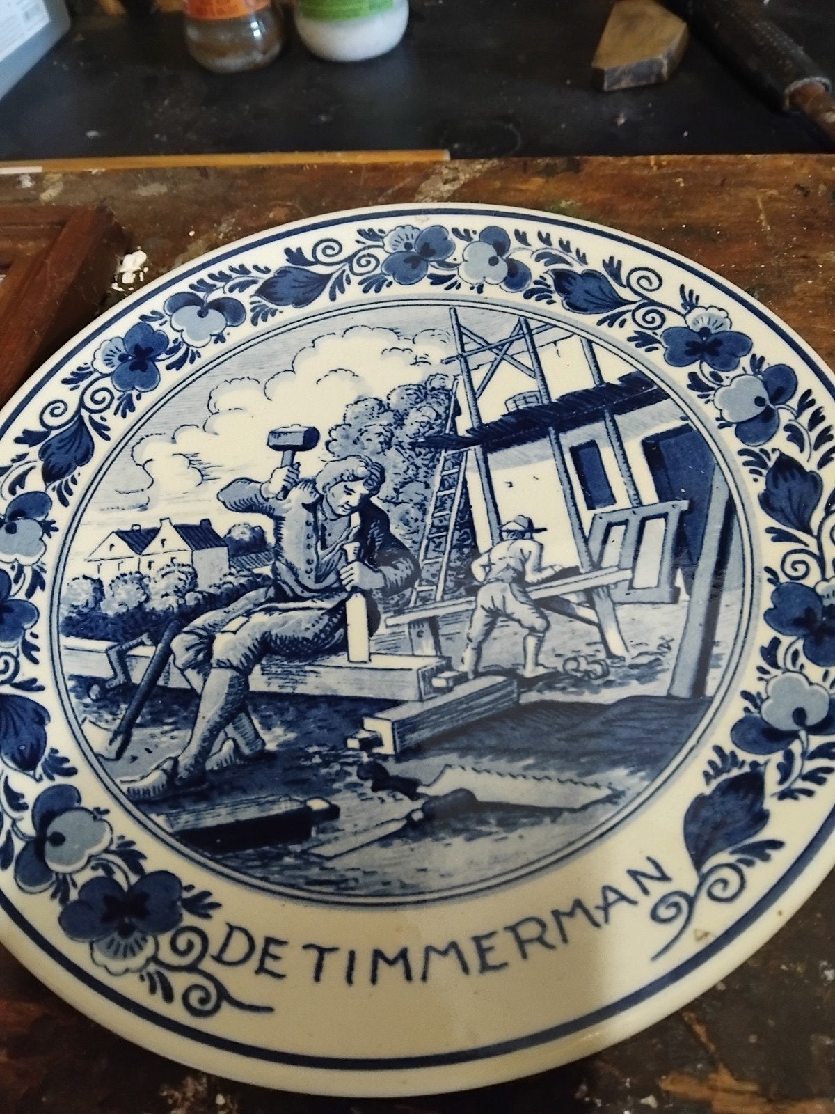 Delfts blauw bord., Verzenden