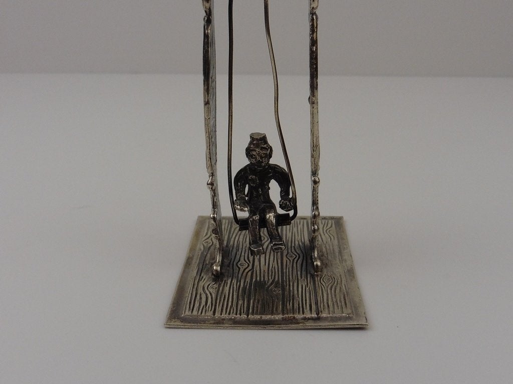 Zilveren miniatuur Schommel                             Z416, Ophalen of Verzenden, Zilver