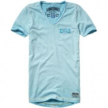 Super gaaf aqua blauw VINGINO shirt Hunt maat 12/152., Verzenden, Zo goed als nieuw, Vingino, Shirt of Longsleeve