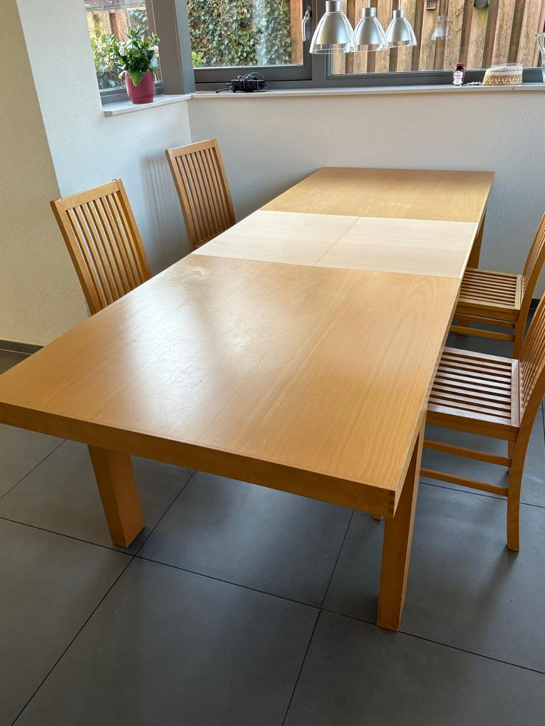 Arco Eettafel 80x190 cm, uitschuifbaar tot 240 cm, Ophalen, Gebruikt, 50 tot 100 cm, Vijf personen of meer