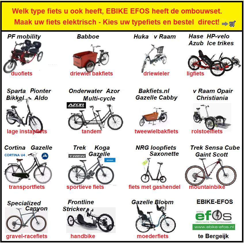 elektrische fiets ombouwset, cortina, stella, driewieler, Fietsen en Brommers, 53 tot 57 cm, Ophalen of Verzenden, Nieuw, Overige merken