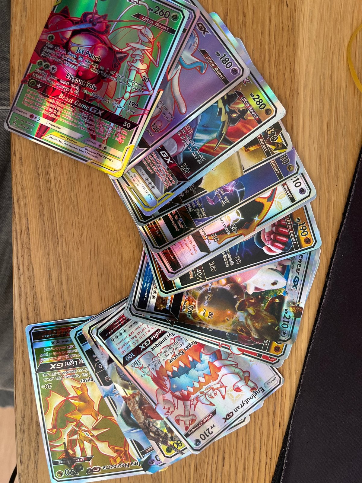 Pokémon GX Kaarten Collectie - Diverse Ultra Beasts, Ophalen of Verzenden, Gebruikt, Meerdere kaarten, Foil