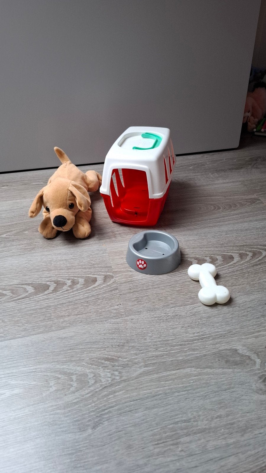 Honden speelset met knuffel en reismand, Ophalen, Gebruikt, Jongen of Meisje