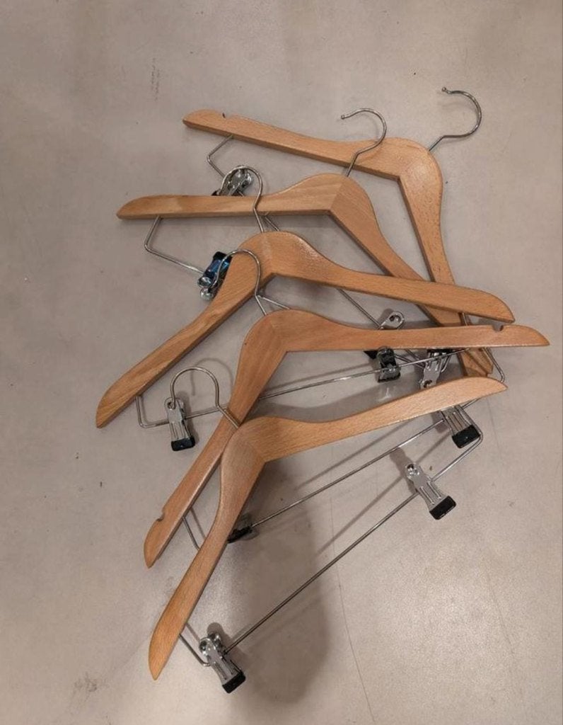 Partij Kledinghangers broek 10-35 stuks, Ophalen of Verzenden, Zo goed als nieuw, Hout, Volwassenen