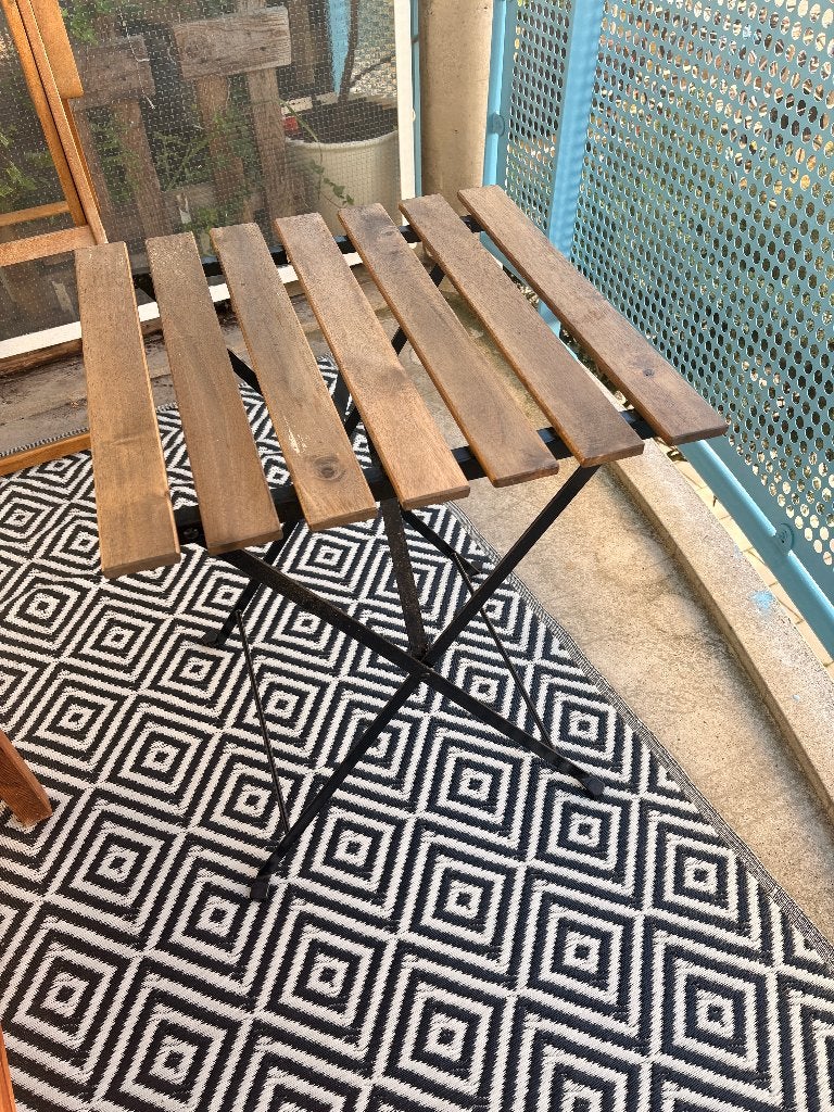 Ikea TARNO outdoor wooden table, Ophalen, Gebruikt, 50 tot 100 cm, Tot twee personen