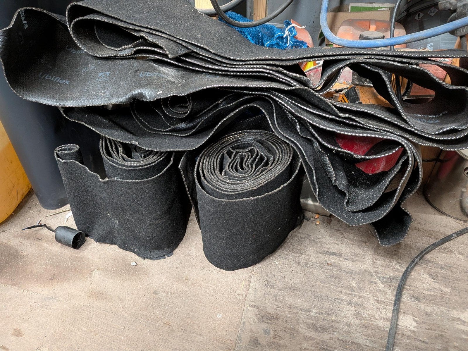 Gebruikt dakleer / Ubiflex loodvervanger, Overige materialen, Gebruikt, Zwart, Ophalen of Verzenden