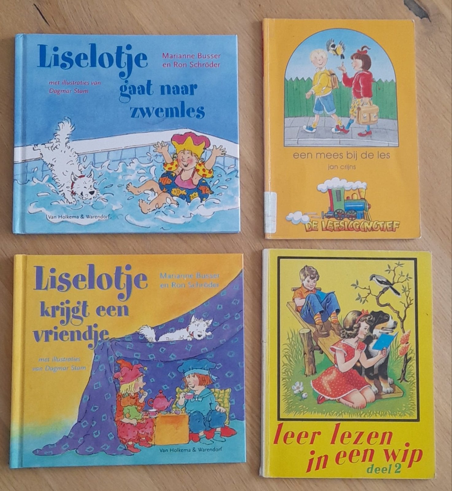 4 kinderboeken: Liselotje, Een Mees bij de Les, Leer Lezen, Boeken, Gelezen, 5 of 6 jaar, Fictie algemeen, Jongen of Meisje