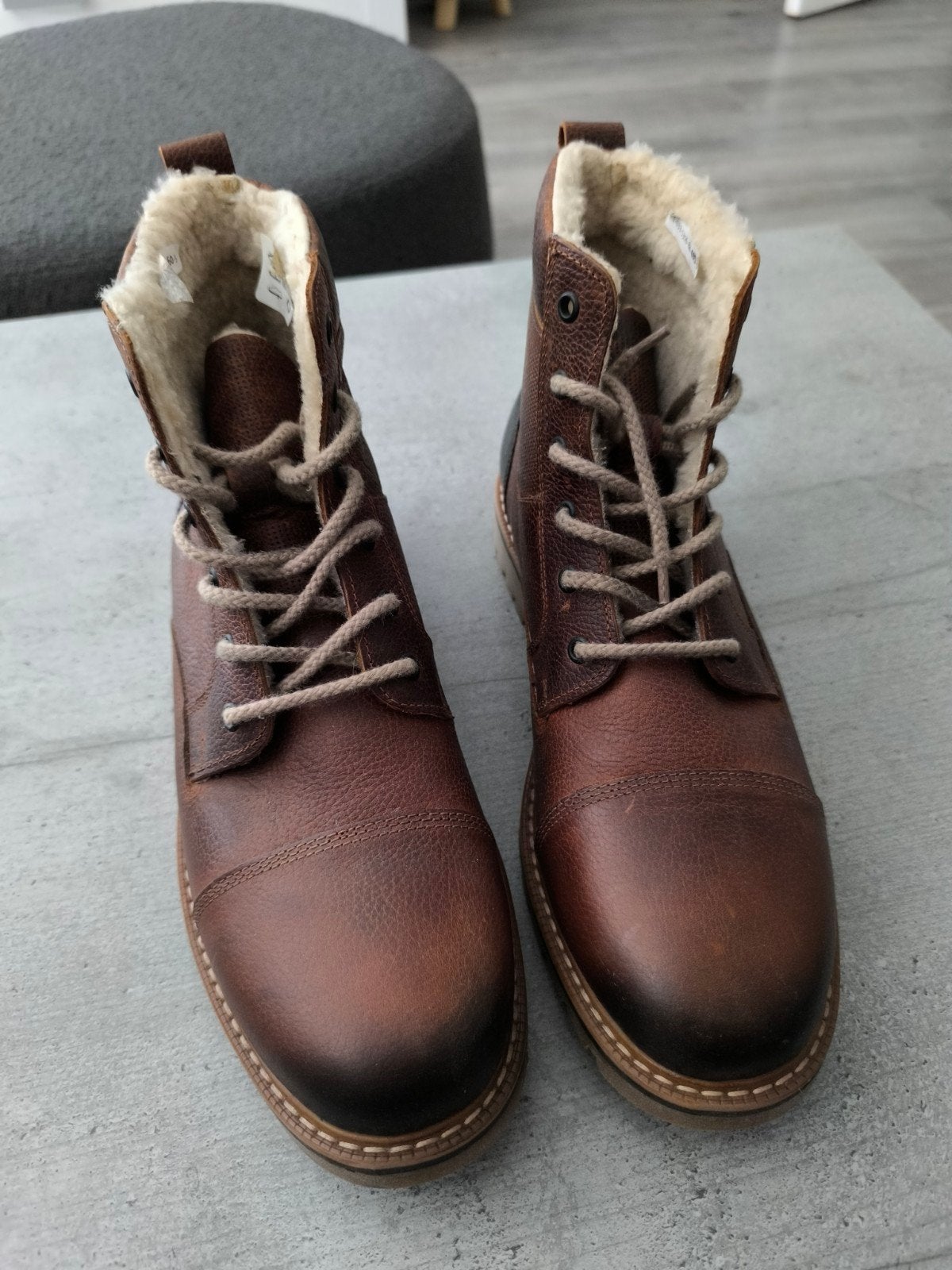 Warme winterschoenen maat 46 - Nooit gedragen!, Kleding | Heren, Bruin, Boots, Nieuw, Ophalen of Verzenden