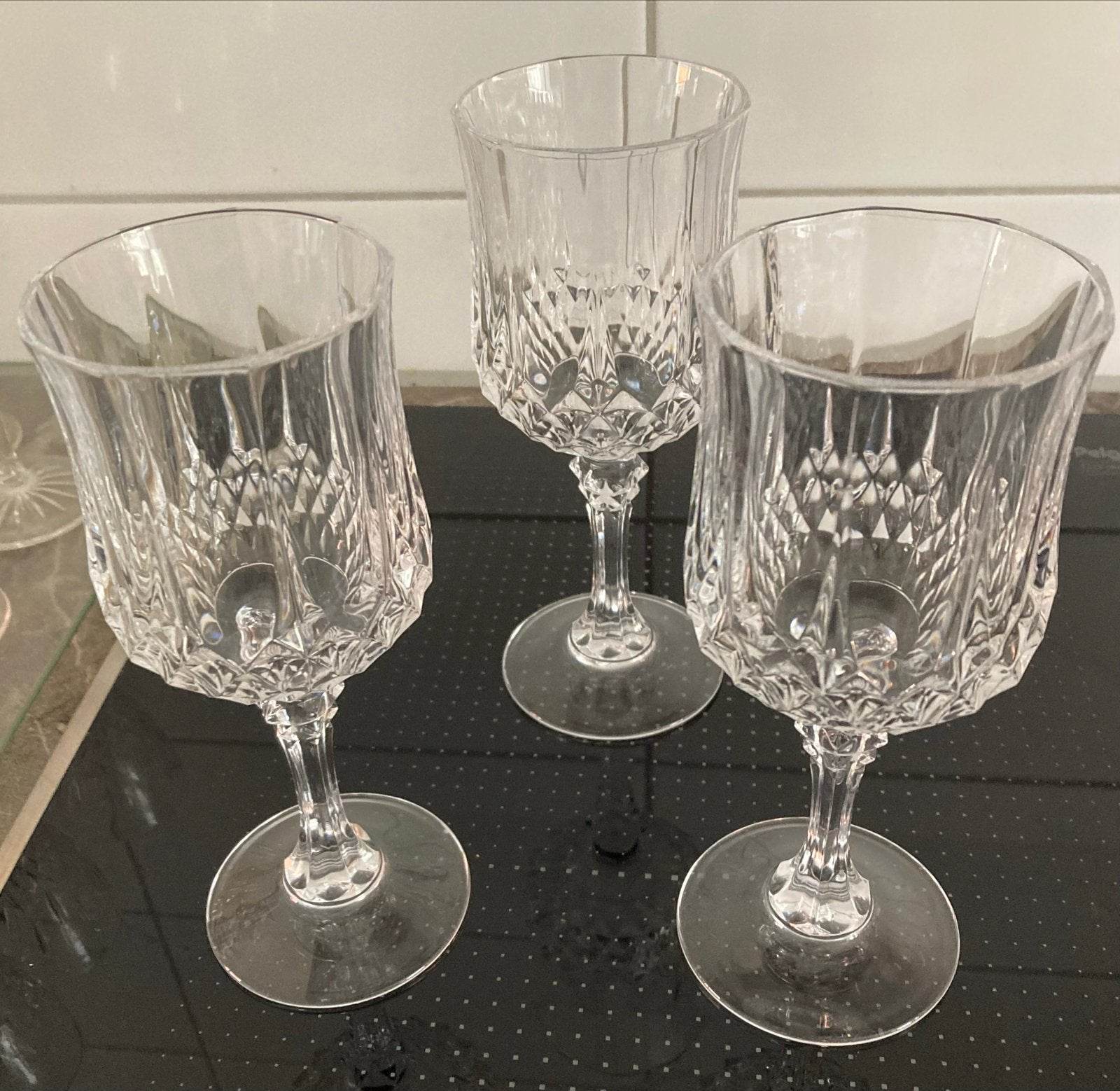 Set van 3 kristallen wijnglazen, Ophalen