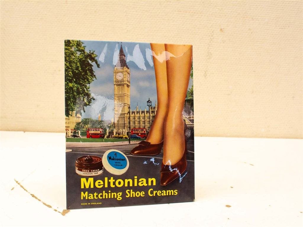 Meltonian winkeldisplay 36995, Ophalen of Verzenden, Gebruikt, Reclamebord