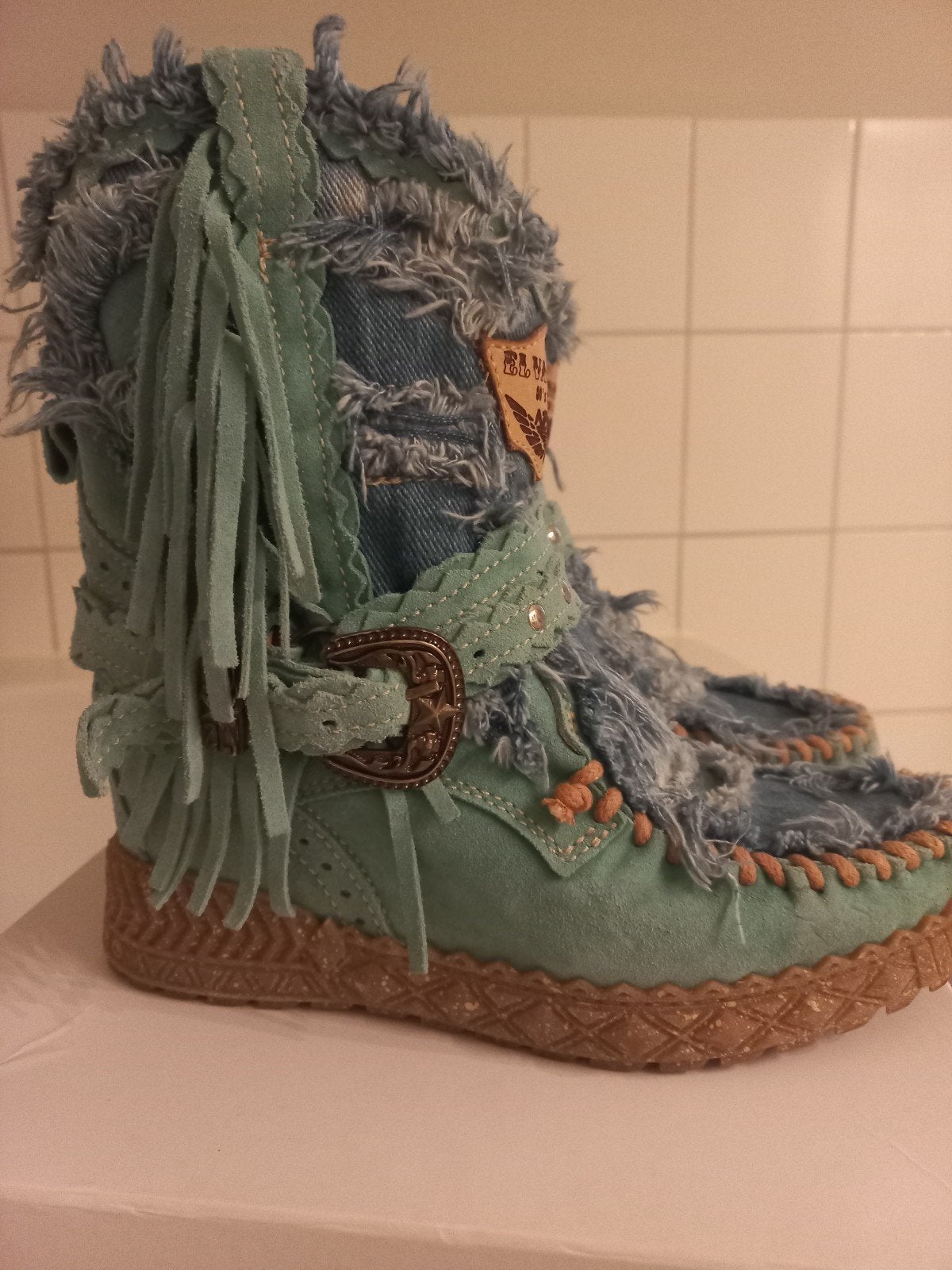 El vaquero laarzen, Verzenden, Zo goed als nieuw, Hoge laarzen