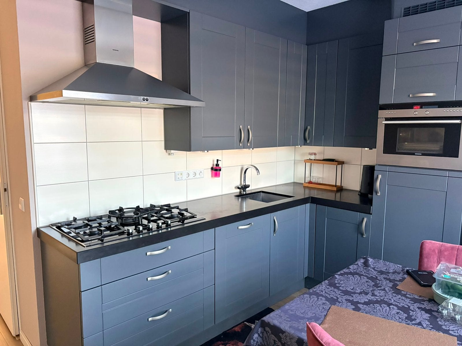 Bruynzeel hoekkeuken te koop, Huis en Inrichting, Keuken | Complete keukens, Ophalen, Gebruikt, Hoekkeuken, Composiet