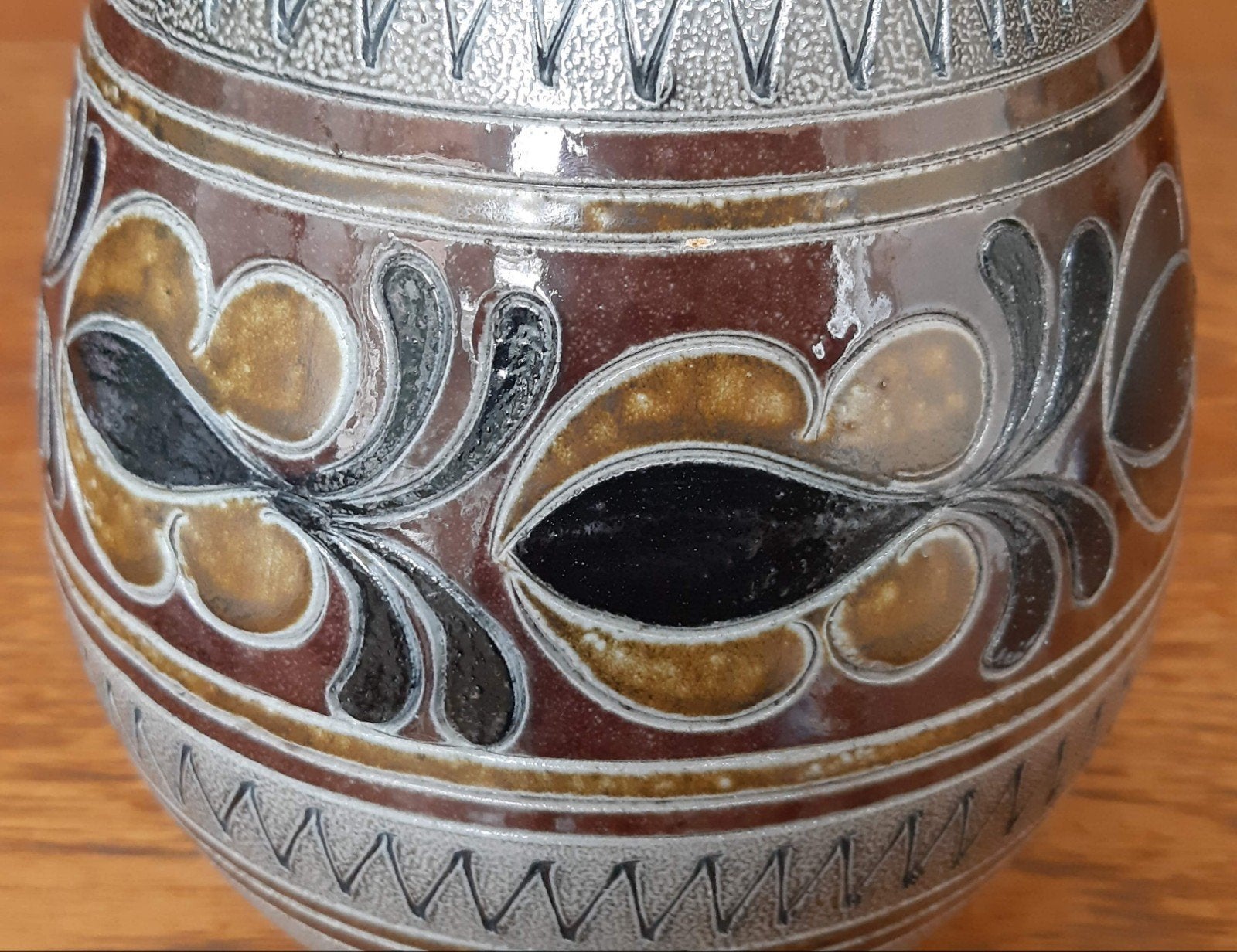Grote oude keramieken vaas zout glazuur, Ophalen of Verzenden