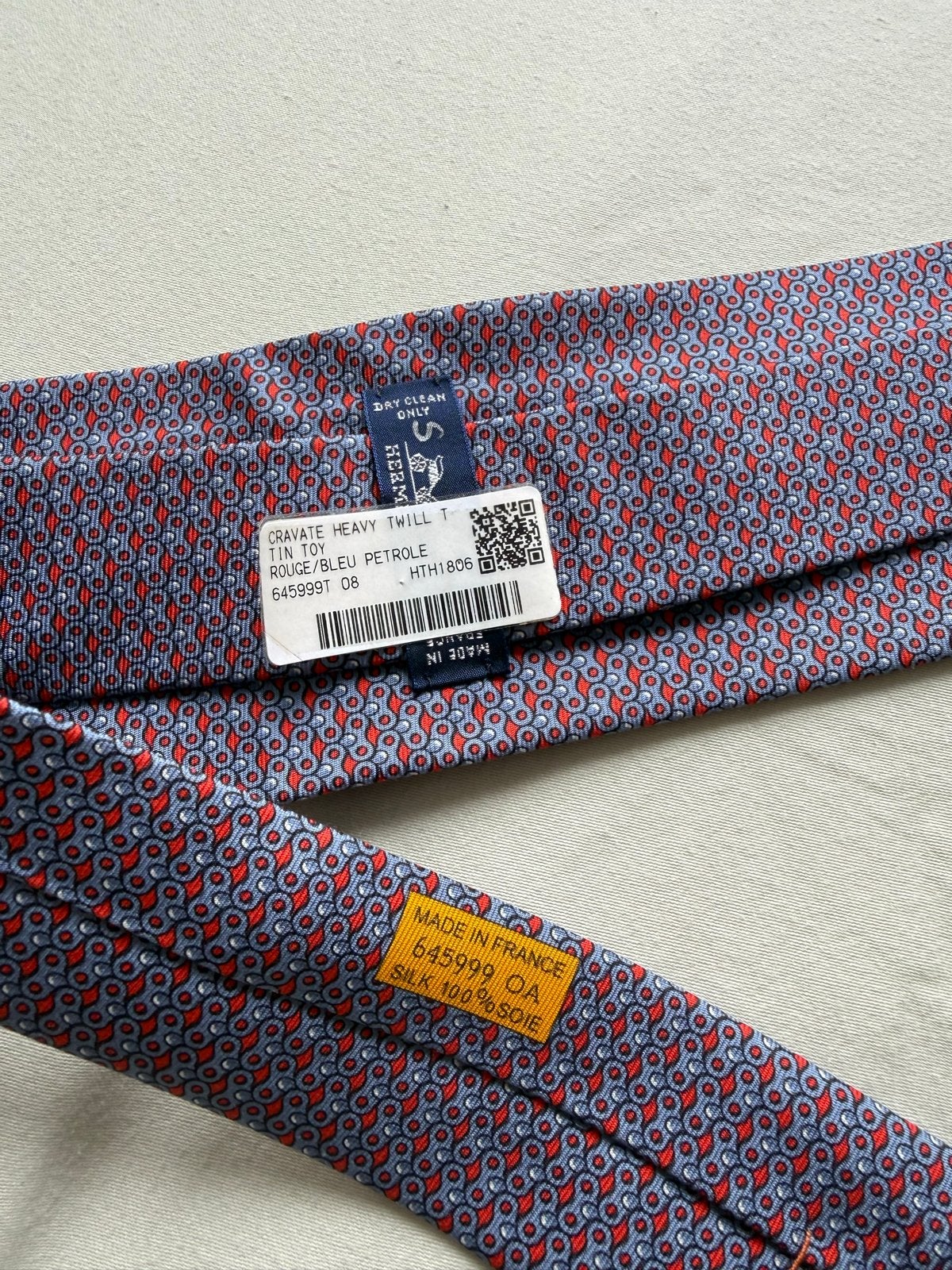 Hermès Zijden Stropdas - Tin Toy Patroon, Ophalen, Nieuw, Meerkleurig, Met patroon
