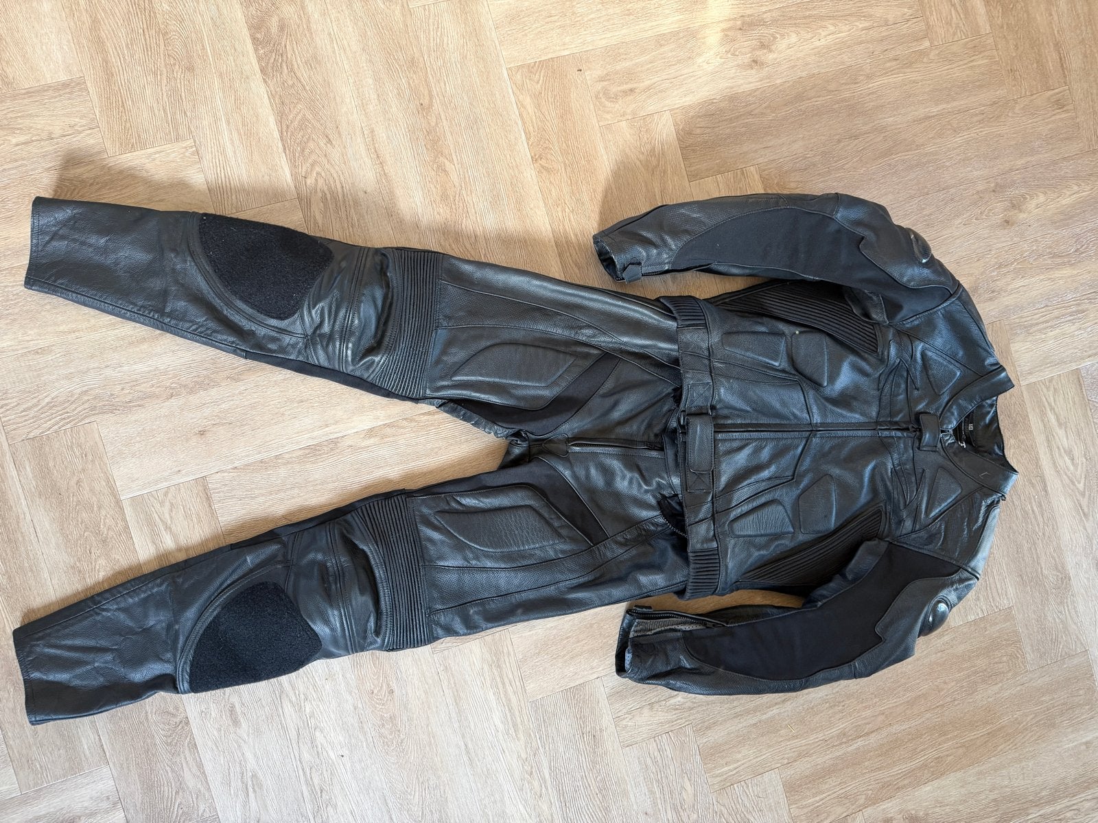 Zwart leren motorpak PROBIKER (jas en broek) - Maat 54, Motoren, Ophalen of Verzenden, Tweedehands, Heren, Combipak