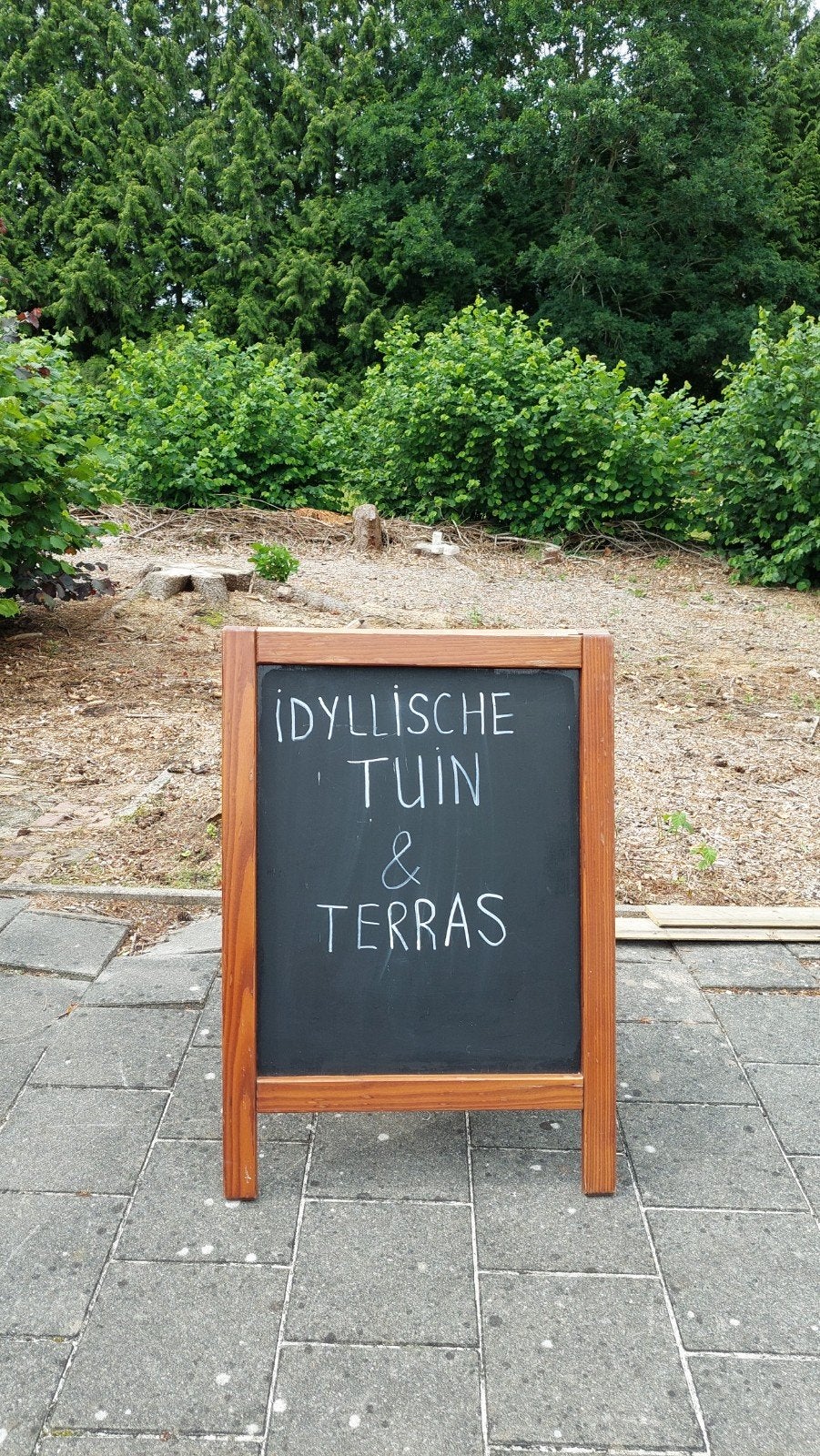 Chique houten stoepbord, Ophalen, Reclamebord