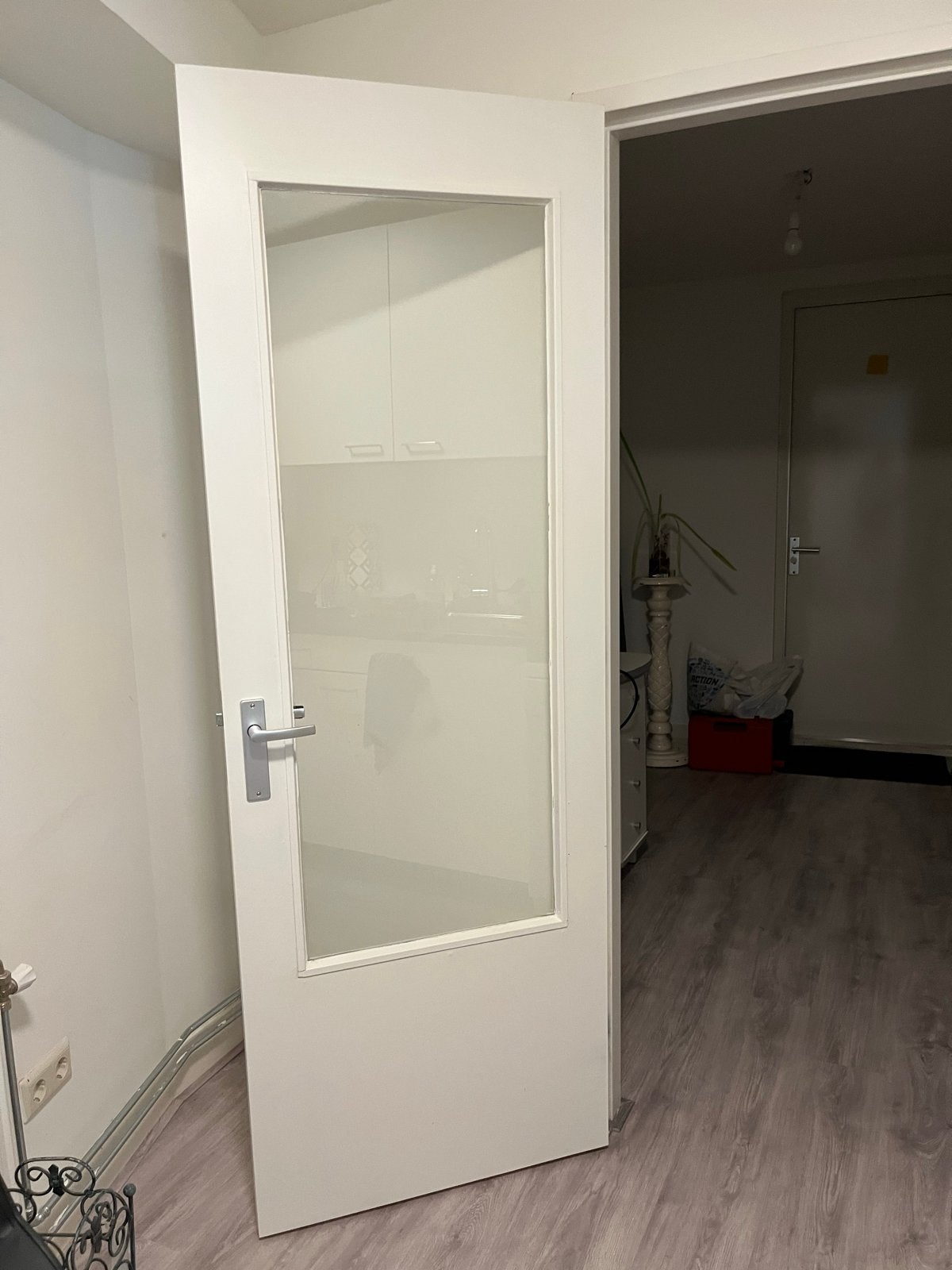 Binnendeur met glas (204x73 cm), Ophalen, Minder dan 80 cm, Binnendeur, 200 tot 215 cm