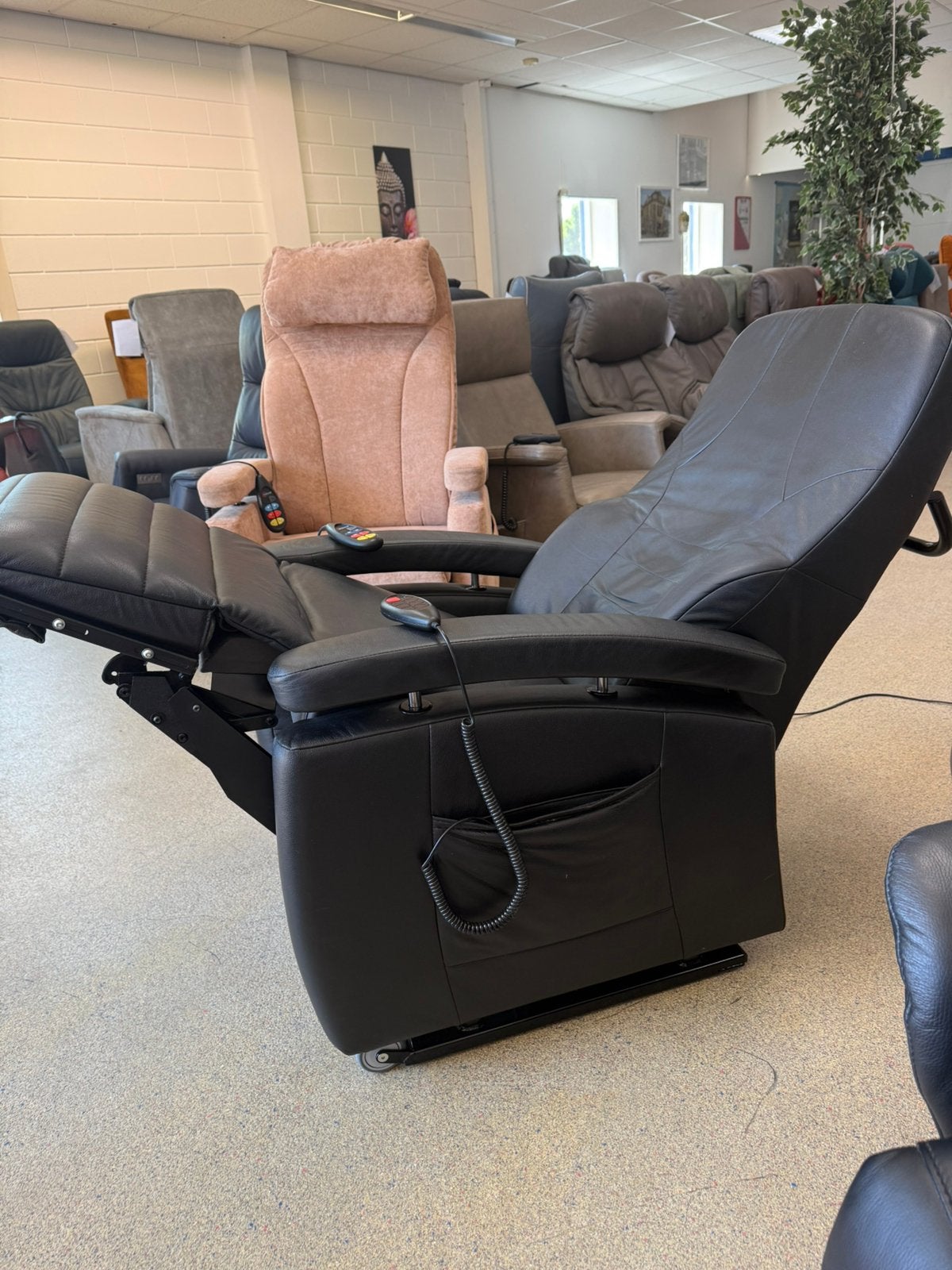 Fitform sta op relax stoel verrijdbaar met verwarming, Ophalen of Verzenden, Zo goed als nieuw, Leer, Gratis bezorging regio Utrecht