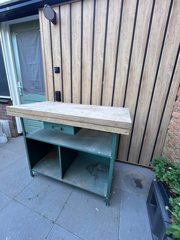 Werkbank met Lade en Opbergruimte, Ophalen, Gebruikt, 70 tot 120 cm