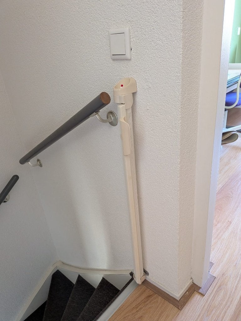 Traphek oprolbaar / veiligheidshek - Kiddyguard Assure, Ophalen, Overige materialen, Gebruikt, Oprolhekje