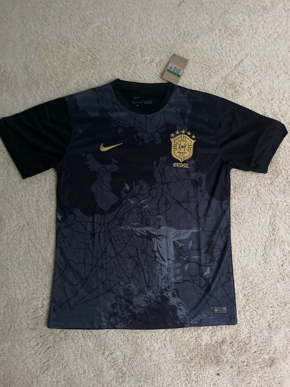 Nike Brazilië shirt, Maat 52/54 (L), Zwart, Nieuw, Ophalen of Verzenden