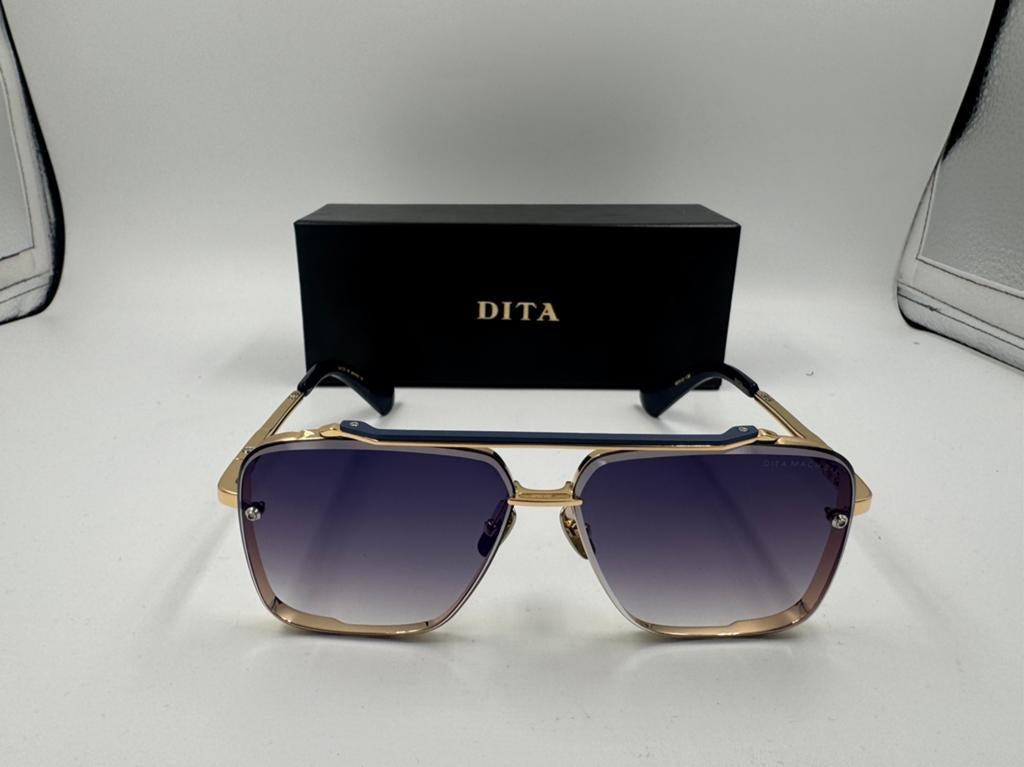 Dita Mach-Six ‘Blue-Gold’, Overige merken, Zonnebril, Overige kleuren, Nieuw