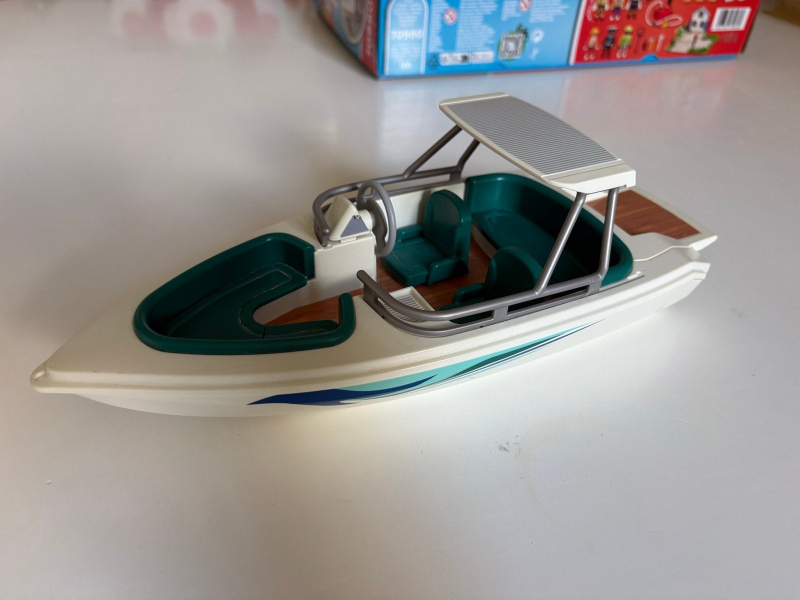 Playmobil boot met dolfijnen en figuur, Kinderen en Baby's, Speelgoed | Playmobil, Gebruikt, Complete set, Ophalen of Verzenden
