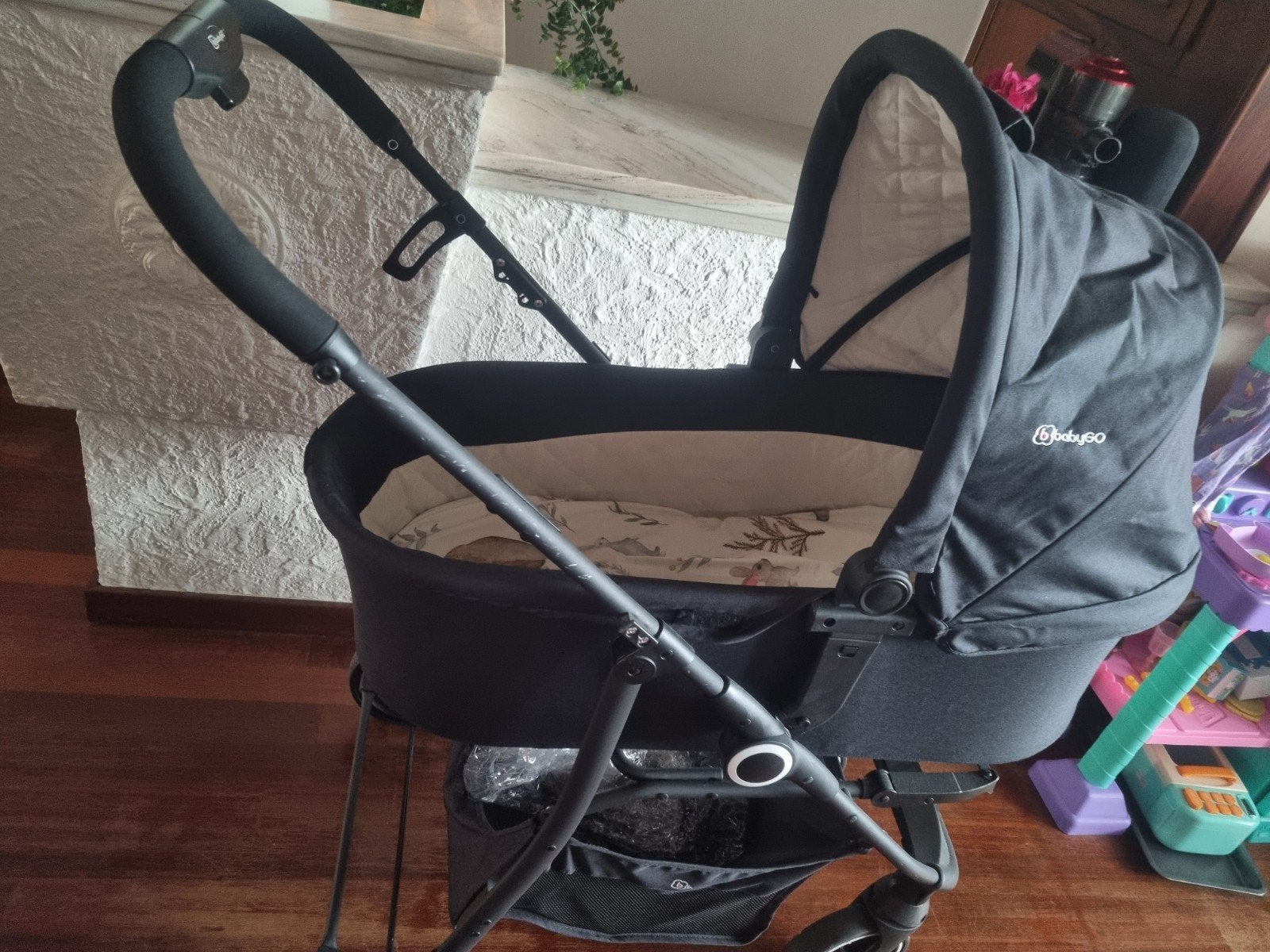 BabyGo Style 3in buggy kinderwagen met Autostoel - Mustard, Ophalen of Verzenden