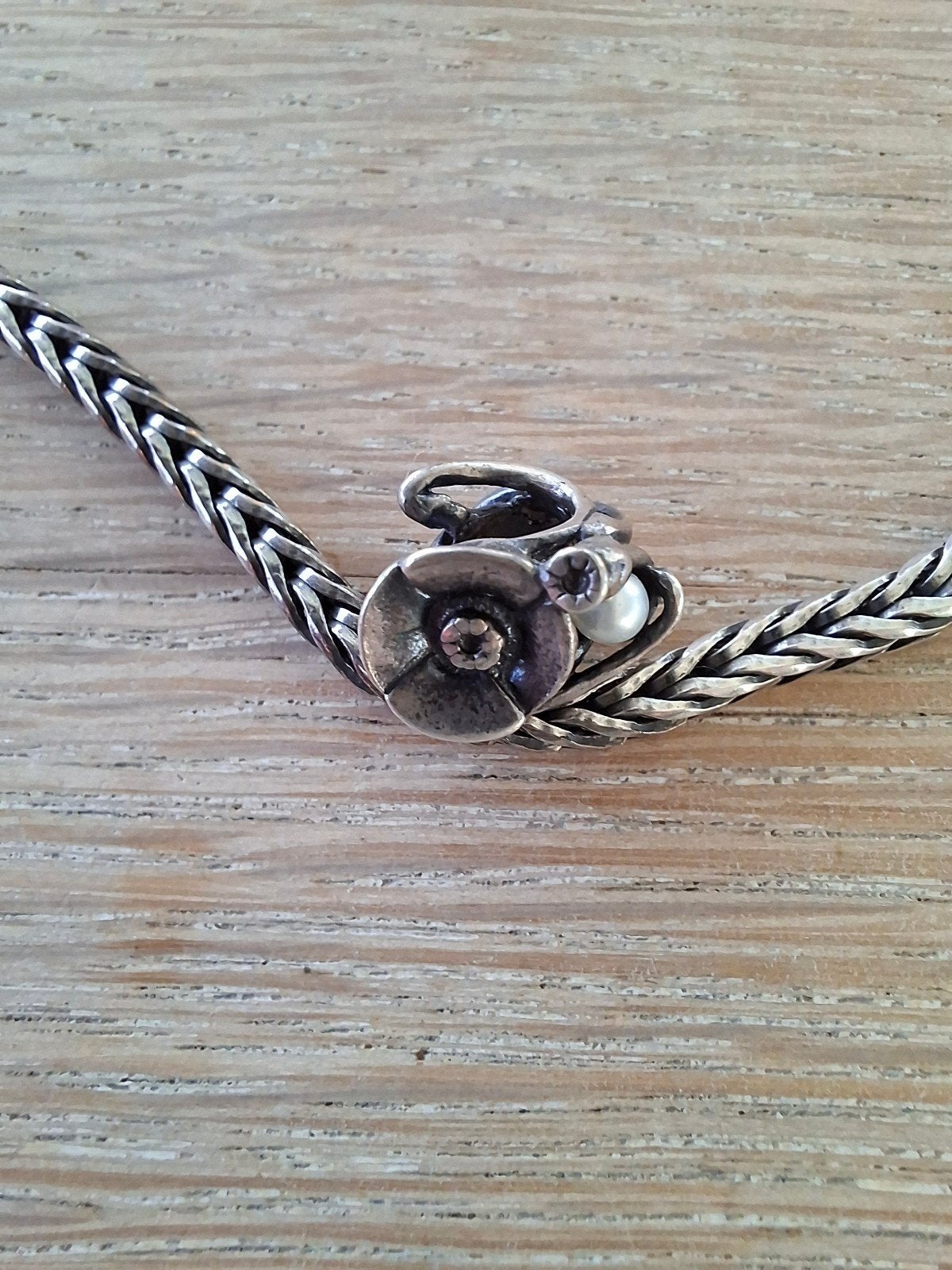 Trollbeads augustus klaproos, Ophalen of Verzenden, Zo goed als nieuw, Trollbeads, 1 bedel