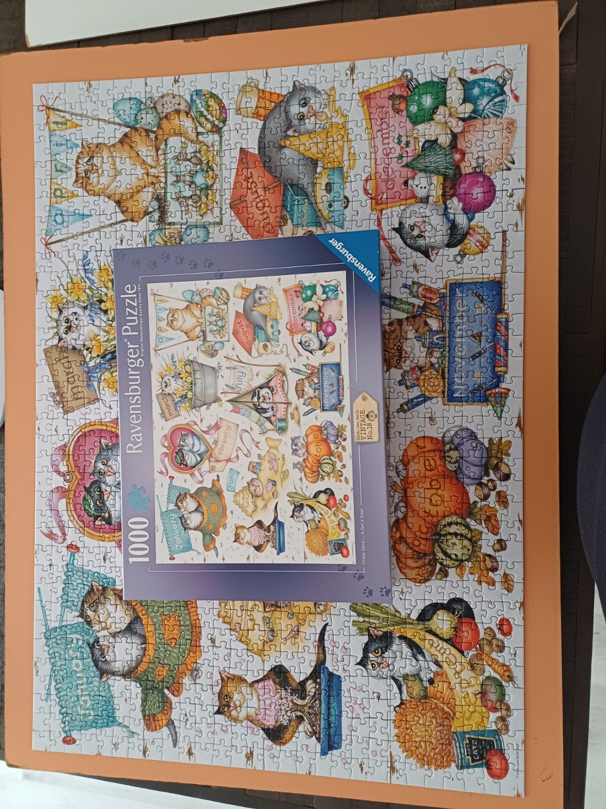 Crazy Cats, a Cats Year. Linda Jane Smith, Ophalen of Verzenden, 500 t/m 1500 stukjes, Nieuw