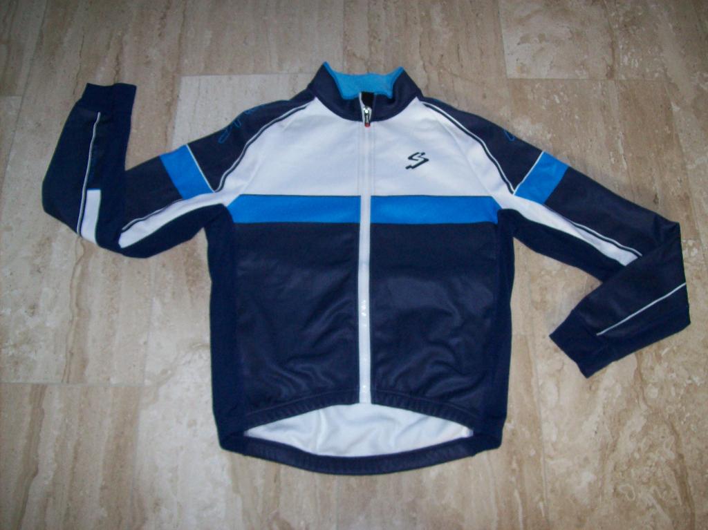 Nieuwe Heren winterjack van Spiuk maat L wit/blauw, Spiuk, Heren, Nieuw, Ophalen of Verzenden