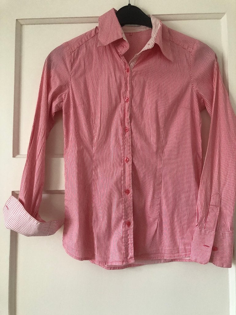 Sutherland blouse wit met roze gestreept maat xs, Kleding | Dames, Sutherland, Ophalen of Verzenden, Zo goed als nieuw, Roze