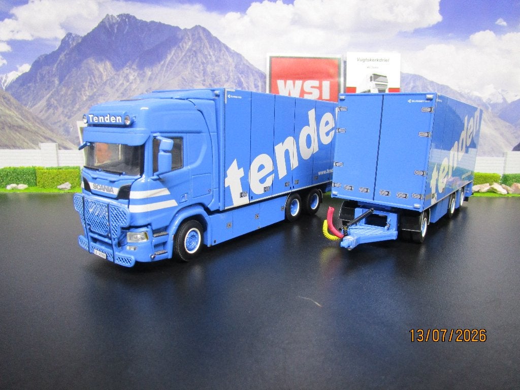 01-2457 wsi tenden scania r 6x2 combi, Hobby en Vrije tijd, Modelauto's | 1:50, Ophalen of Verzenden, Nieuw, Bus of Vrachtwagen